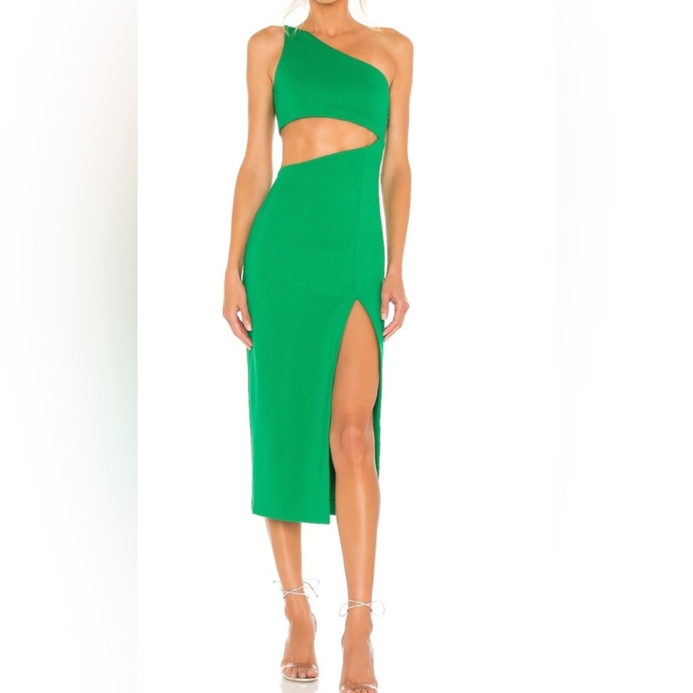 NBD Kody Cutout Midi Dress in Kelly Green